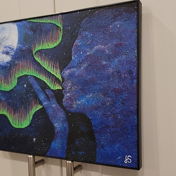 Aurora Borealis Acrylic Hand Painted Sky Painting - Picture 2 of 6